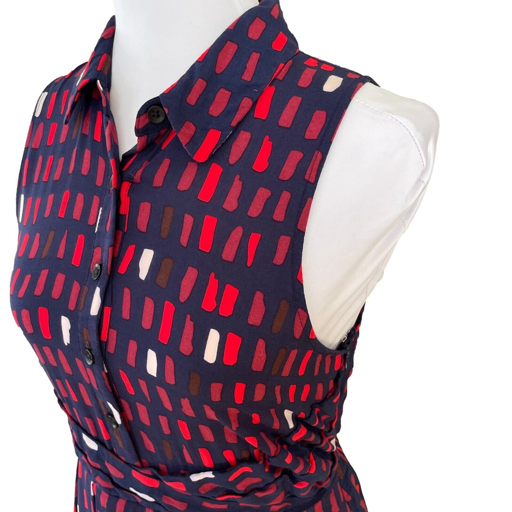Anthropologie Navy Geometric Dress Small - Picture 2 of 14